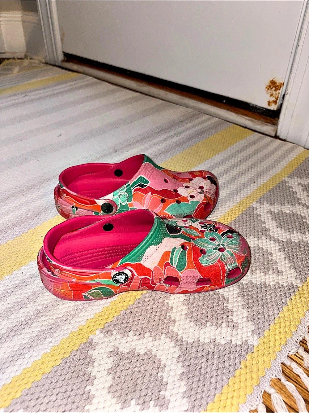 ULTRA RARE Crocs Kids Classic Woodcut Floral